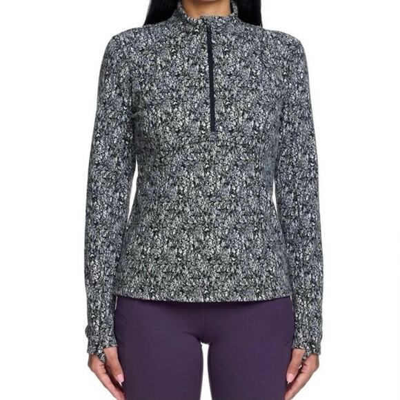 Spyder Ladies' Fleece Printed Half Zip Black/White Women's - Picture 6 of 7